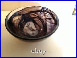 Rare Vintage Kosta Boda Glass Bowl With Original Label And Mark Underneath