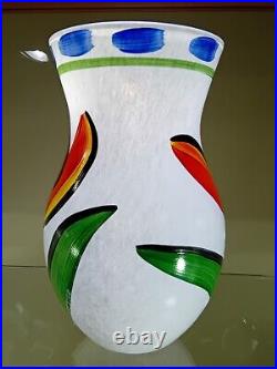 Redtulip Glass Vase By Ulrica Hydman Vallien 8 Inches Kosta Boda Mint