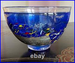 Satellite Bowl by Bertil Vallien for Kosta Boda in Cobalt Blue. Excellent Cond