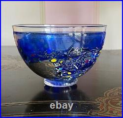 Satellite Bowl by Bertil Vallien for Kosta Boda in Cobalt Blue. Excellent Cond