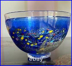 Satellite Bowl by Bertil Vallien for Kosta Boda in Cobalt Blue. Excellent Cond