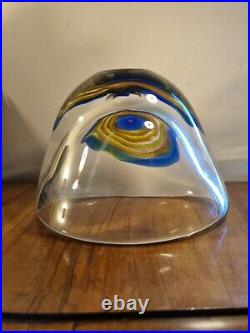 Scarce Unique 1975 Goran Warff Signed Unik Kosta Boda One Off Big Art Glass Bowl