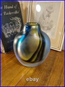 Scarce Vintage Signed Goran Warff Kosta Boda Royal Art Collection Art Glass Vase