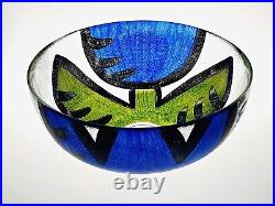 Scarce XL Kosta Boda 11 Ulrica Hydman-Vallien Tulipa Glass Serving Bowl signed