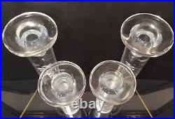 Set 4 (11¾ & 8½) Kosta Boda COOL Collection Glass Candle Holders Kjell Engman