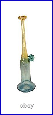 Signed 1970's Kosta Boda Wind Pipe Frit Vase by Bertil Vallien