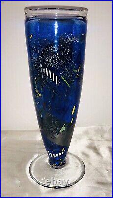 Signed BERTIL VALLIEN KOSTA BODA Satellite Vase Atelier Polycrome Art Glass