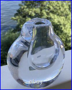 Signed GORAN WARFF KOSTA BODA Vase Raindrop Mid Century Clear Glass, H 5