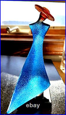 Signed KJELL ENGMAN for KOSTA BODA. Madam CATWALK Series 6.5 tall. 4.5Train