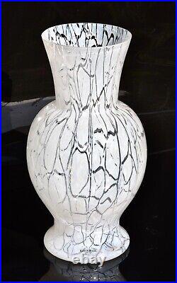 Signed KOSTA BODA Ulrica Hydman-Vallien CRACKLE Vase White 26cm Y8804