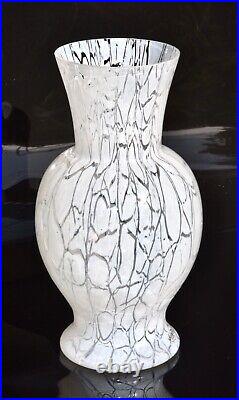 Signed KOSTA BODA Ulrica Hydman-Vallien CRACKLE Vase White 26cm Y8804