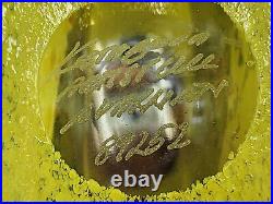Signed & Numbered Bertel Vallien Kosta Boda Satellite Art Glass Vase 9.5 H