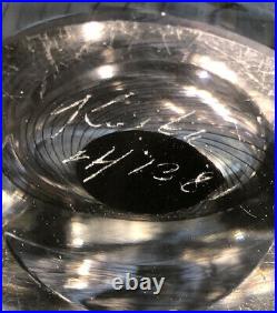 Signed Solid Thickwall VICKE LINDSTRAND KOSTA BODA SWEDEN Glass Vase Stripes