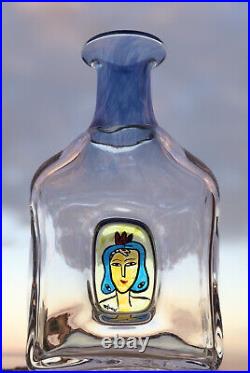 Signed ULRICA HYDMAN VALLIEN KOSTA BODA Vase Indian Summer Art Glass H9-10