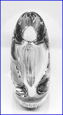 Signed VICKE LINDSTRAND KOSTA BODA Etched Nude Lady with the Sock Glass Vase