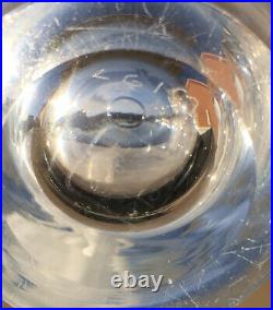 Signed VICKE LINDSTRAND KOSTA BODA Vase Etched Lady Rounded Clear Glass, 1950's