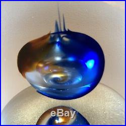 Signed Vintage Kosta Boda Glass Illusion Orb Sphere Sculpture Paperweight