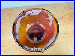 Significant bowl Kosta Boda Ann Wärff 1977 glass rare vintage glass bowl Sweden