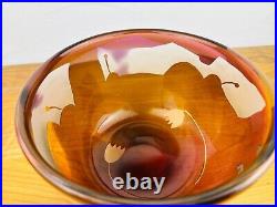 Significant bowl Kosta Boda Ann Wärff 1977 glass rare vintage glass bowl Sweden