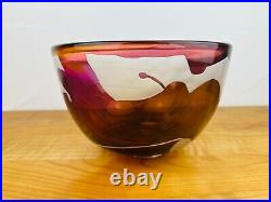 Significant bowl Kosta Boda Ann Wärff 1977 glass rare vintage glass bowl Sweden