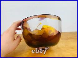 Significant bowl Kosta Boda Ann Wärff 1977 glass rare vintage glass bowl Sweden