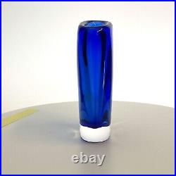 Small Crystal Vase Vicke Lindstrand, Kosta Boda, 4 Inch, signed (Video 360)