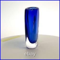 Small Crystal Vase Vicke Lindstrand, Kosta Boda, 4 Inch, signed (Video 360)