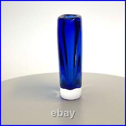 Small Crystal Vase Vicke Lindstrand, Kosta Boda, 4 Inch, signed (Video 360)