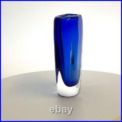 Small Crystal Vase Vicke Lindstrand, Kosta Boda, 4 Inch, signed (Video 360)