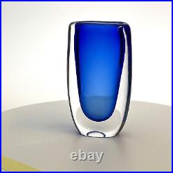 Small Crystal Vase Vicke Lindstrand, Kosta Boda, 4 Inch, signed (Video 360)