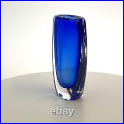 Small Crystal Vase Vicke Lindstrand, Kosta Boda, 4 Inch, signed (Video 360)