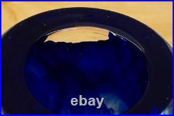 Studio Art Glass KOSTA BODA Atoll Sweden Cobalt Blue Anna Ehrner Flower Vase