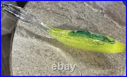 Stunning Kosta Boda Sweden Signed Studio Art Glass Fish Mid Century