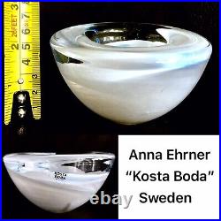 Superb Kosta Boda Glass Crystal Tealight Candle Holder By Anna Ehrner (870g)
