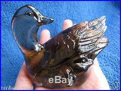Sweden Kosta Boda Paul Hoff duck Anser Erythropus art glass figurine WWF animals