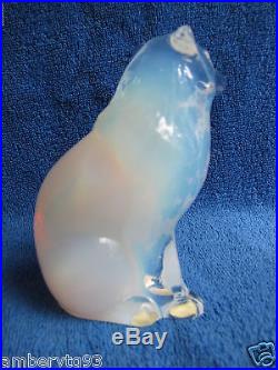 Sweden Kosta Paul Hoff glass polar arctic fox figurine figure WWF animal limited