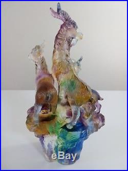 Swedish art glass style Sweden Kosta Reijmyre Paul Hoff Mountain Goat figurine