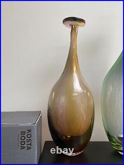 Two Kosta Boda Fidji Vases (large 45cm & medium 35cm) Boxed New by Kjell Engman