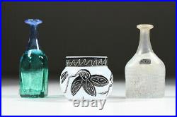 Ulrica Hydman Vallien & Bertil Vallien set of 3 miniature glass objects K. Boda