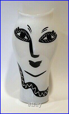 Ulrica Hydman-Vallien Hand Painted Vase for Kosta Boda Eve and the Serpent