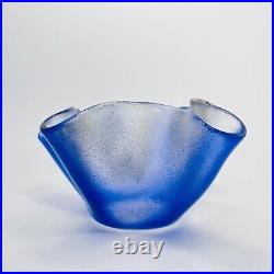 Ulrica Hydman Vallien Kosta Boda Glass Bowl Mouthblown Happy Going Signed