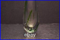 VICKE LINDSTRAND KOSTA BODA Vase Abstracta Solid Art Glass Signed 9.5 tall