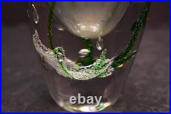 VICKE LINDSTRAND KOSTA BODA Vase Abstracta Solid Art Glass Signed 9.5 tall