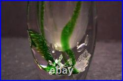 VICKE LINDSTRAND KOSTA BODA Vase Abstracta Solid Art Glass Signed 9.5 tall