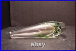 VICKE LINDSTRAND KOSTA BODA Vase Abstracta Solid Art Glass Signed 9.5 tall