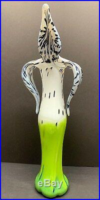 VTG KOSTA BODA My Wide Life Anatomic Orchid Vase Signed By L. Lofgren 20 Tall