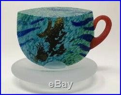 Very rare Kosta Boda teacup sculpture limited edition signed by Kjell Engman