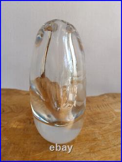 Vicke Lindstrand Crystal Vase (1904-1983) Signed Kosta Boda Woman in Bath