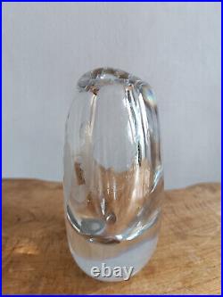 Vicke Lindstrand Crystal Vase (1904-1983) Signed Kosta Boda Woman in Bath