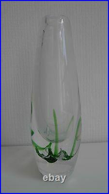 Vicke Lindstrand For Kosta Boda Tall Seaweed Designer Vase LH 1782 Mid Century